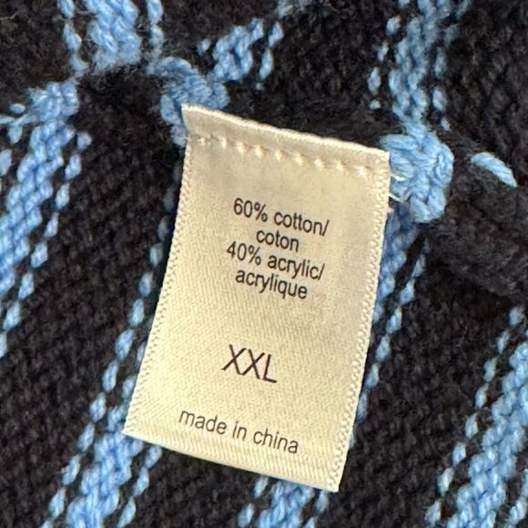 Navy and Light Blue Striped Knit Sweater - Picture 4 of 4